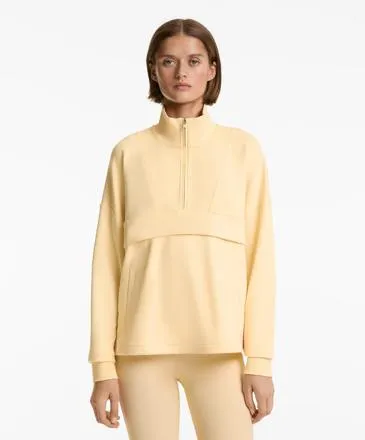 ZIP SWEATSHIRT WITH COTTON AND MODAL