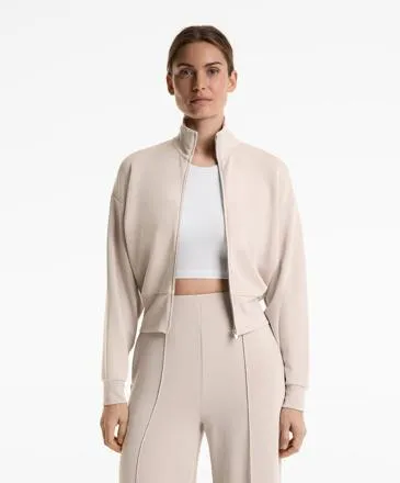 SOFT-TOUCH MODAL HIGH COLLAR JACKET