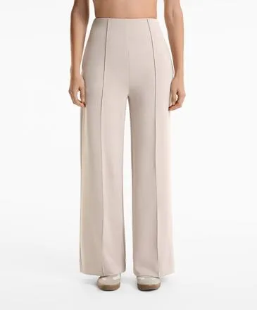 STRAIGHT-LEG TROUSERS WITH MODAL AND CREASE