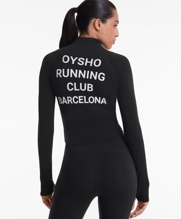 OYSHO RUNNING CLUB BARCELONA LIGHT WARM TECHNICAL JACKET WITH SEAMS