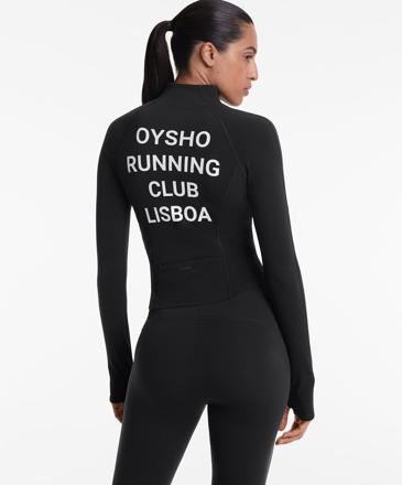OYSHO RUNNING CLUB LISBOA LIGHT WARM TECHNICAL JACKET WITH SEAMS