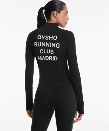 OYSHO RUNNING CLUB MADRID LIGHT WARM TECHNICAL JACKET WITH SEAMS