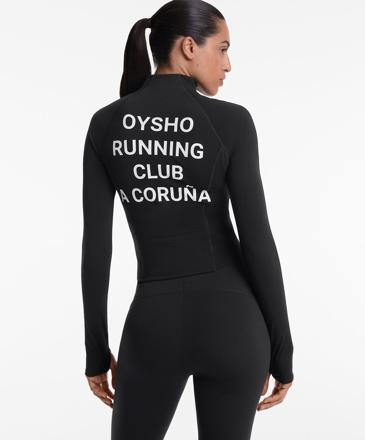 OYSHO RUNNING CLUB A CORUñA LIGHT WARM TECHNICAL JACKET WITH SEAMS