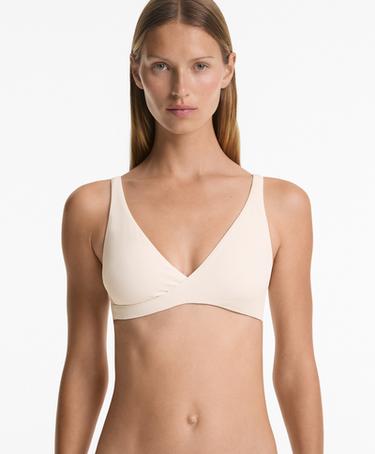 OYSHO Топ бикини халтер из ткани пике на запахе