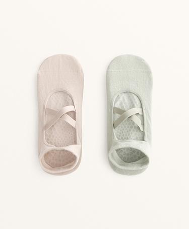 2 пары носков из смесового хлопка с лентами для йоги и пилатеса- Заказать в России