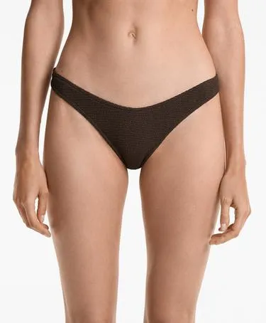 Плавки бикини бразильяно U-образной формы из жатой ткани- Заказать в России