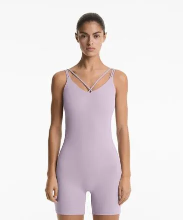 COMFORTLUX DOUBLE STRAP SHORT JUMPSUIT