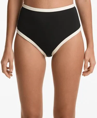 Высокие трусы бикини с контрастной окантовкой- Заказать в России