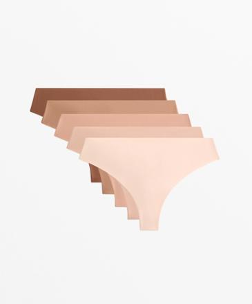 OYSHO PACK DE 5 CUECAS TANGA INVISíVEIS EM MISTURA DE POLIAMIDA PANTONE™