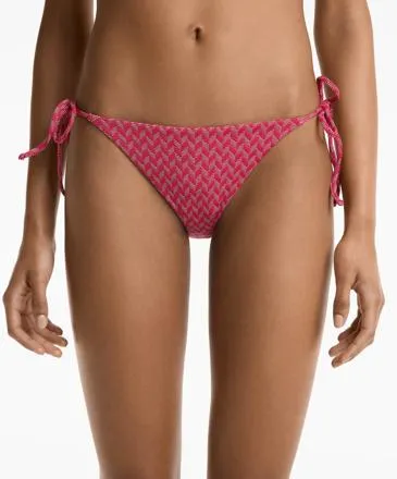 MEDIUM-COVERAGE JACQUARD TIE BIKINI BRIEFS
