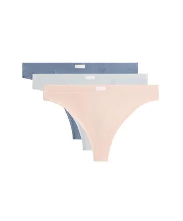 3 RIB LOGO THONGS