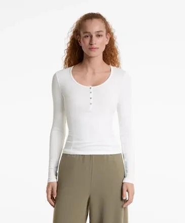 LONG-SLEEVED T-SHIRT WITH COTTON AND MODAL