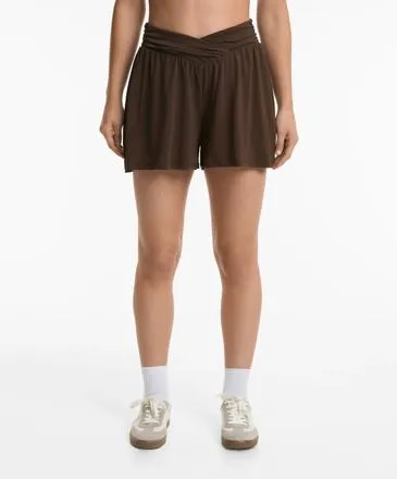EXTRA WIDE FLOATY V-CUT WAIST SHORTS WITH MODAL