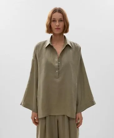 OVERSIZE SHIRT IN 100% LINEN