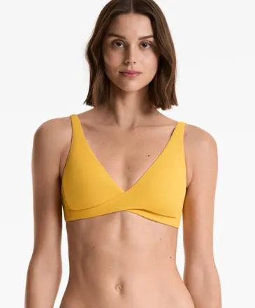 PIQUé CROSSOVER HALTER BIKINI TOP