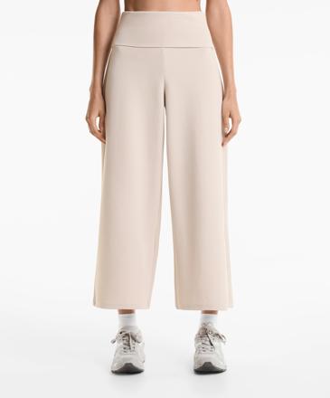 OYSHO Широкие брюки с высокой талией и поясом на резинке