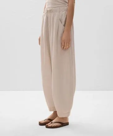 100% LINEN BALLOON TROUSERS