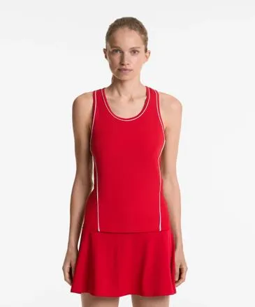 SLEEVELESS PIPING T-SHIRT