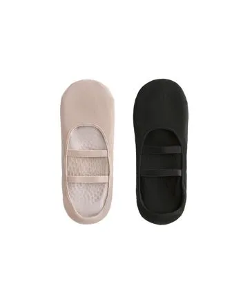 2 PAIRS OF POLYAMIDE BLEND YOGA AND PILATES SOCKS WITH PARALLEL STRAPS