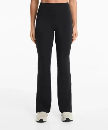 COMFORTLUX SLIT FLARE TROUSERS