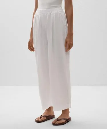 100% LINEN CROP BALLOON TROUSERS- Заказать в России