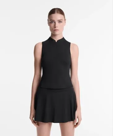 SLEEVELESS ZIP T-SHIRT