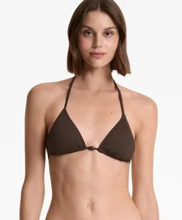 RIB TRIANGLE BIKINI TOP