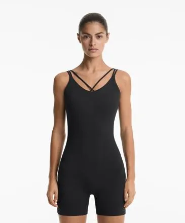 COMFORTLUX DOUBLE STRAP SHORT JUMPSUIT