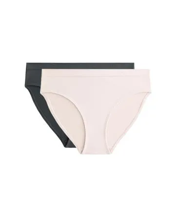 2 SEAMLESS SOFT TOUCH MID RISE CLASSIC BRIEFS