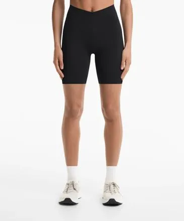V-CUT LIGHT TOUCH HIGH RISE 20CM BIKER LEGGINGS