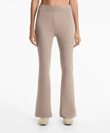 KNIT FLARED TROUSERS
