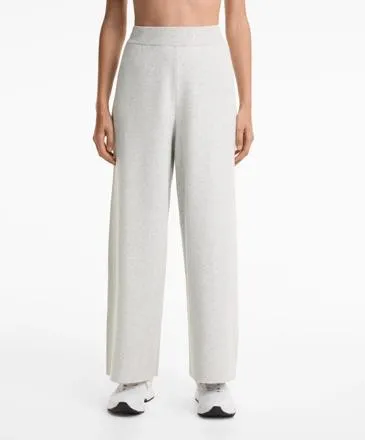 STRAIGHT SIDE RIB KNIT TROUSERS