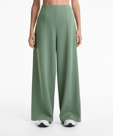 SUPER HIGH RISE PIQUé TROUSERS WITH COTTON