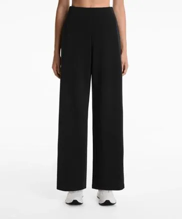 WIDE LEG SIDE-PLEATED TROUSERS WITH SOFT-TOUCH MODAL.