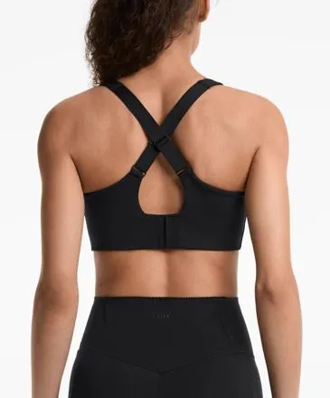 FIRM-SUPPORT COMPRESSIVE CROSSOVER BACK SPORTS BRA