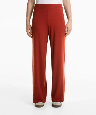 STRAIGHT-LEG KNIT TROUSERS