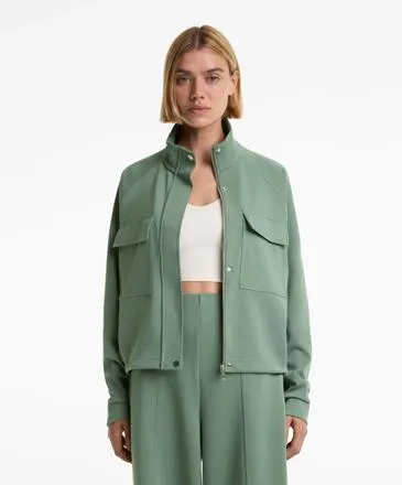 PIQUé JACKET WITH COTTON AND POCKETS