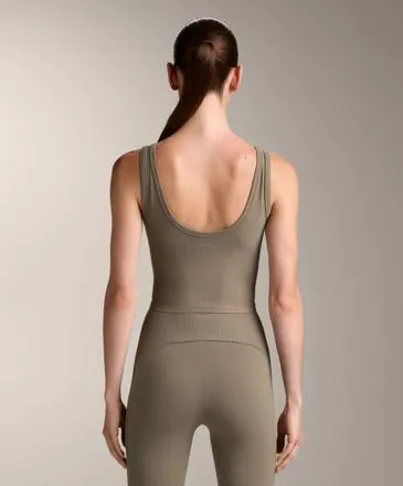 RIB COMFORTLUX OPEN BACK HENLEY TANK TOP