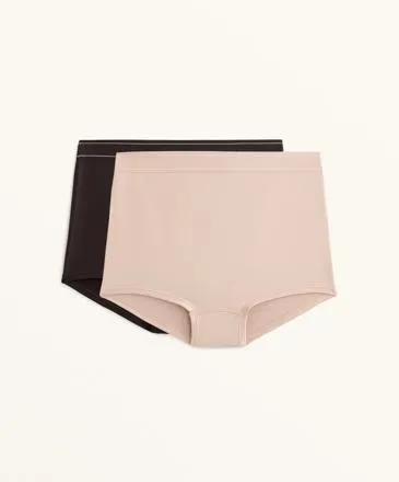 2 SEAMLESS SOFT-TOUCH SHORTIE BRIEFS