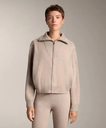 RIB COLLAR KNIT JACKET