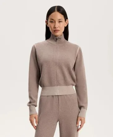 KNIT JACKET WITH CONTRAST DETAILS