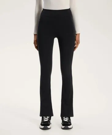 HIGH RISE WARM FLARE TROUSERS WITH POCKETS