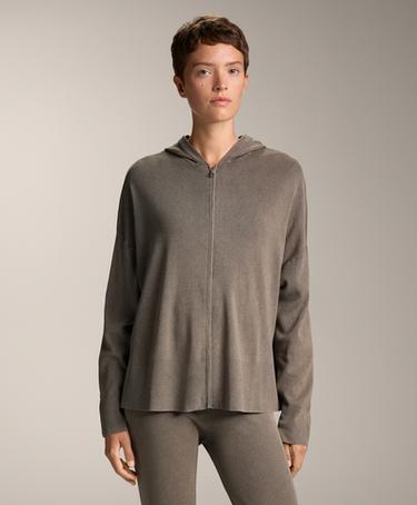 Длинная куртка из выцветшего трикотажа