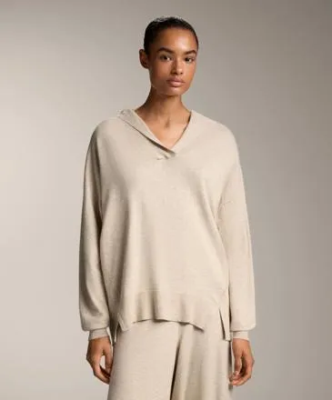 FINE KNIT HOODED JUMPER