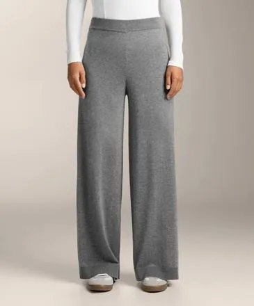 10% CASHMERE STRAIGHT KNIT TROUSERS