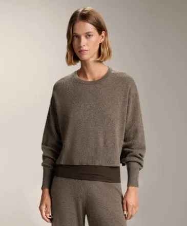 100% CASHMERE KNIT ROUND-NECK JUMPER