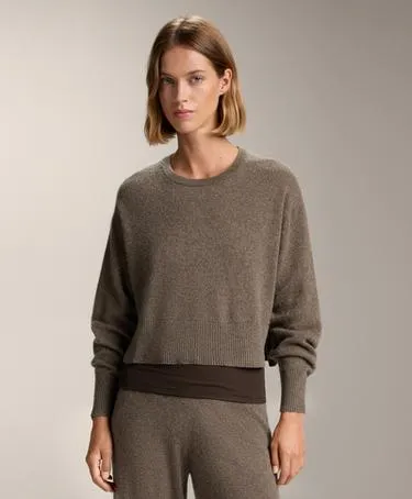100% CASHMERE KNIT ROUND-NECK JUMPER- Заказать в России