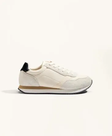 CONTRAST SOLE NYLON TRAINERS