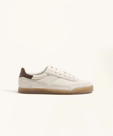 NYLON TRAINERS WITH SPLIT-LEATHER PIECES
