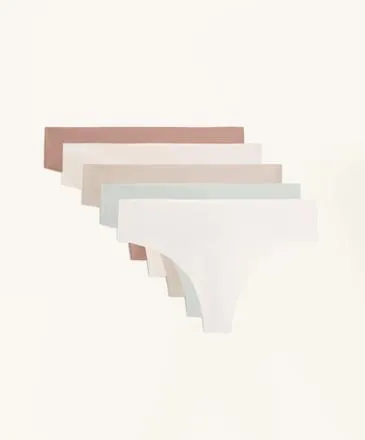 5 POLYAMIDE BLEND INVISIBLE THONGS